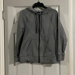 Gray zip up